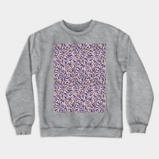 William Morris Willow Boughs Recolored Blue on Peach Crewneck Sweatshirt